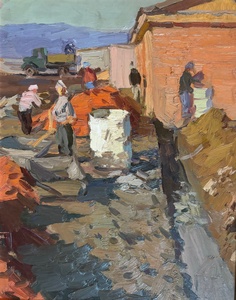 Construction in Kholkhoz