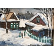 RESERVED Jewel for Christmas - 'Orthodox winter' and 'Village in winter' (2 paintings one price - see separate description)